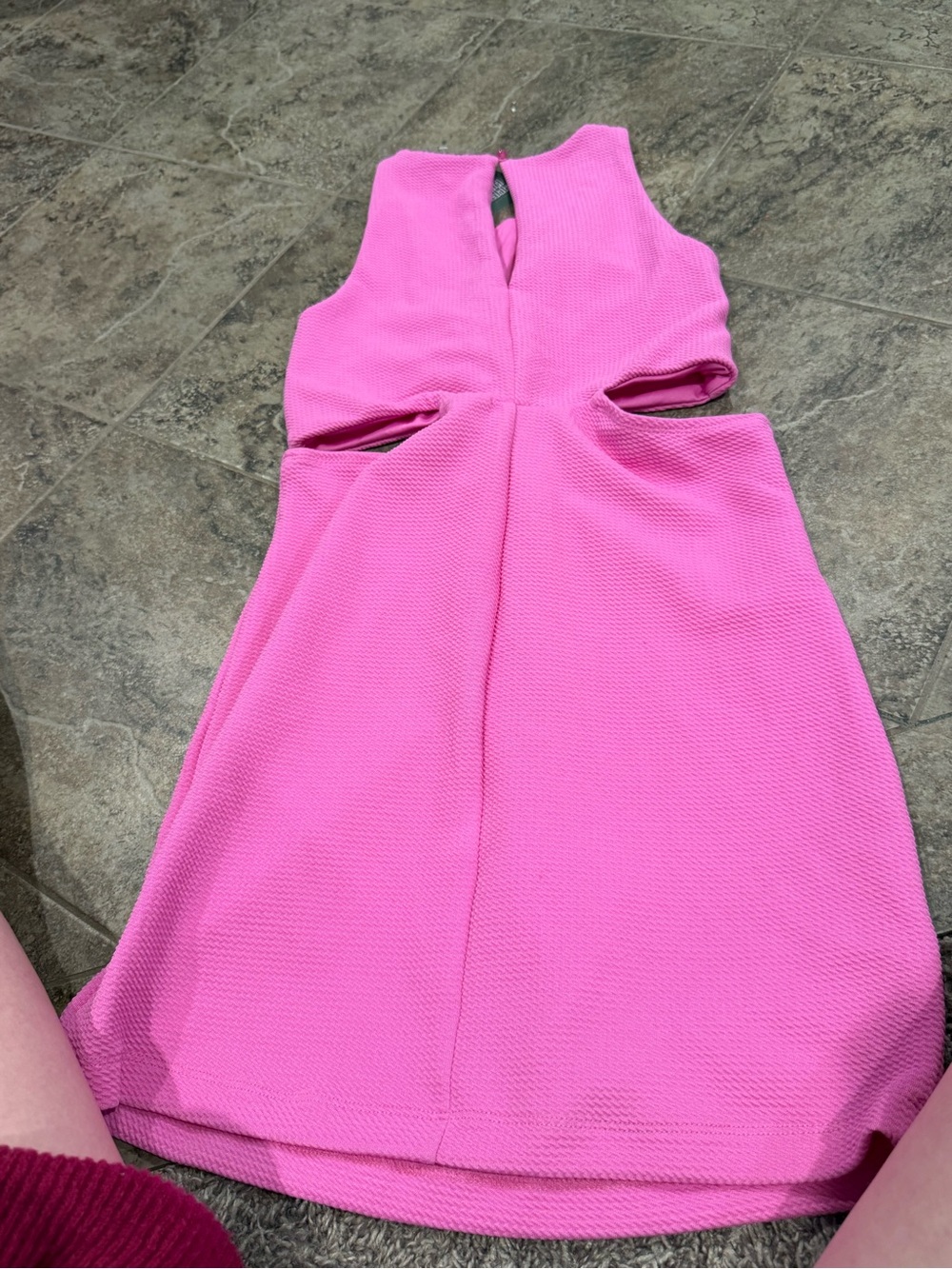 🍕 Wild fable Bright Pink Cutout Textured Dress